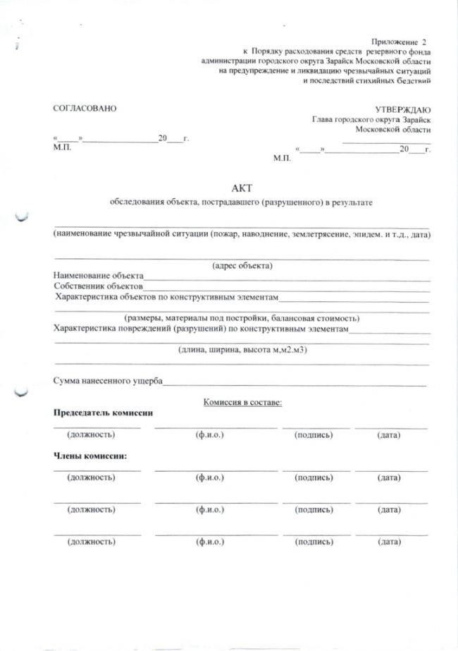 О порядке расходования средств резервного фонда администрации городского округа Зарайск на предупреждение и ликвидацию чрезвычайных ситуаций и последствий стихийных бедствий